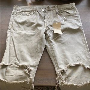 MNML ripped jeans in tan